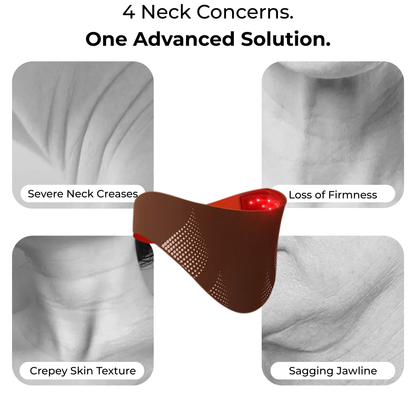LED Face & Neck Light Therapy Mask for Wrinkles